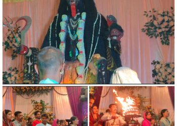 *कैमोर के वार्ड क्र. 4 में खेर माता मढ़िया समिति द्वारा स्थापित की गई मां काली की भव्य प्रतिमा, उमड़ रहा श्रद्धा का सैलाब*