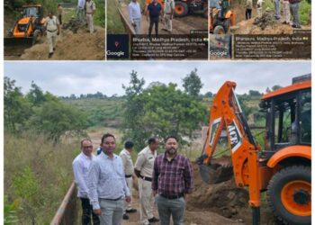 *अवैध रेत कारोबार पर प्रशासन की कार्रवाई,बड़वारा में आधा दर्जन घाटों के रास्ते जेसीबी से बंद*